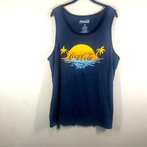 Coca-Cola blue tropical tank size 2XL